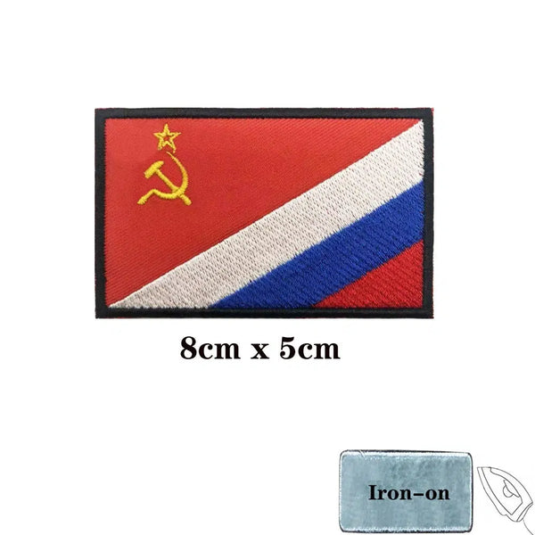 Soviet Union Flag Patch - Iron On/Hook & Loop Patch