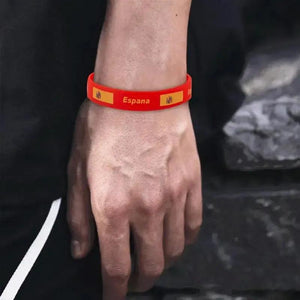 Spain Flag Bracelet - Silicone Wristband