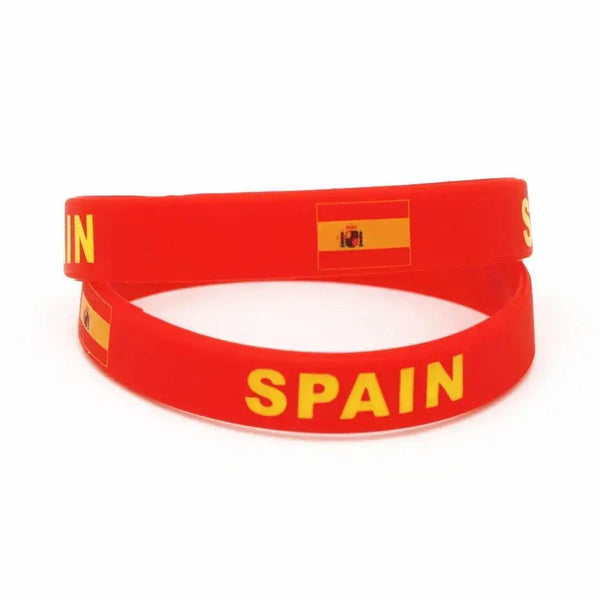 Spain Flag Bracelet - Silicone Wristband