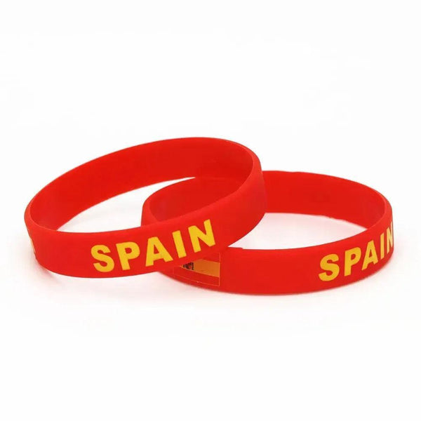 Spain Flag Bracelet - Silicone Wristband