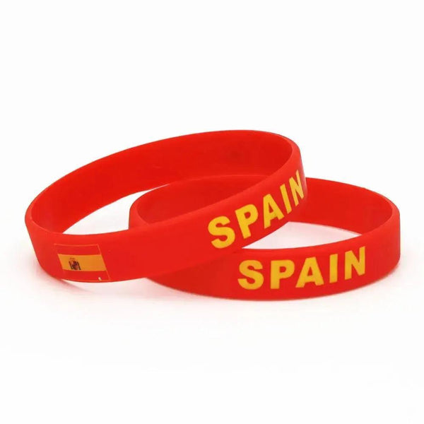 Spain Flag Bracelet - Silicone Wristband