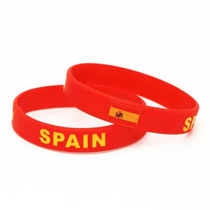 Spain Flag Bracelet - Silicone Wristband