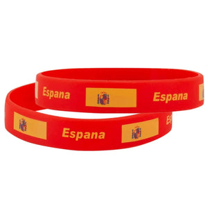 Spain Flag Bracelet - Silicone Wristband