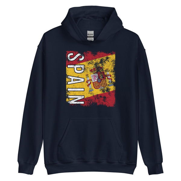 Spain Flag - Distressed Flag Hoodie