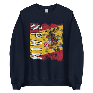 Spain Flag - Distressed Flag Sweatshirt