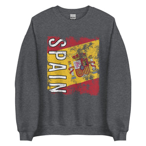 Spain Flag - Distressed Flag Sweatshirt