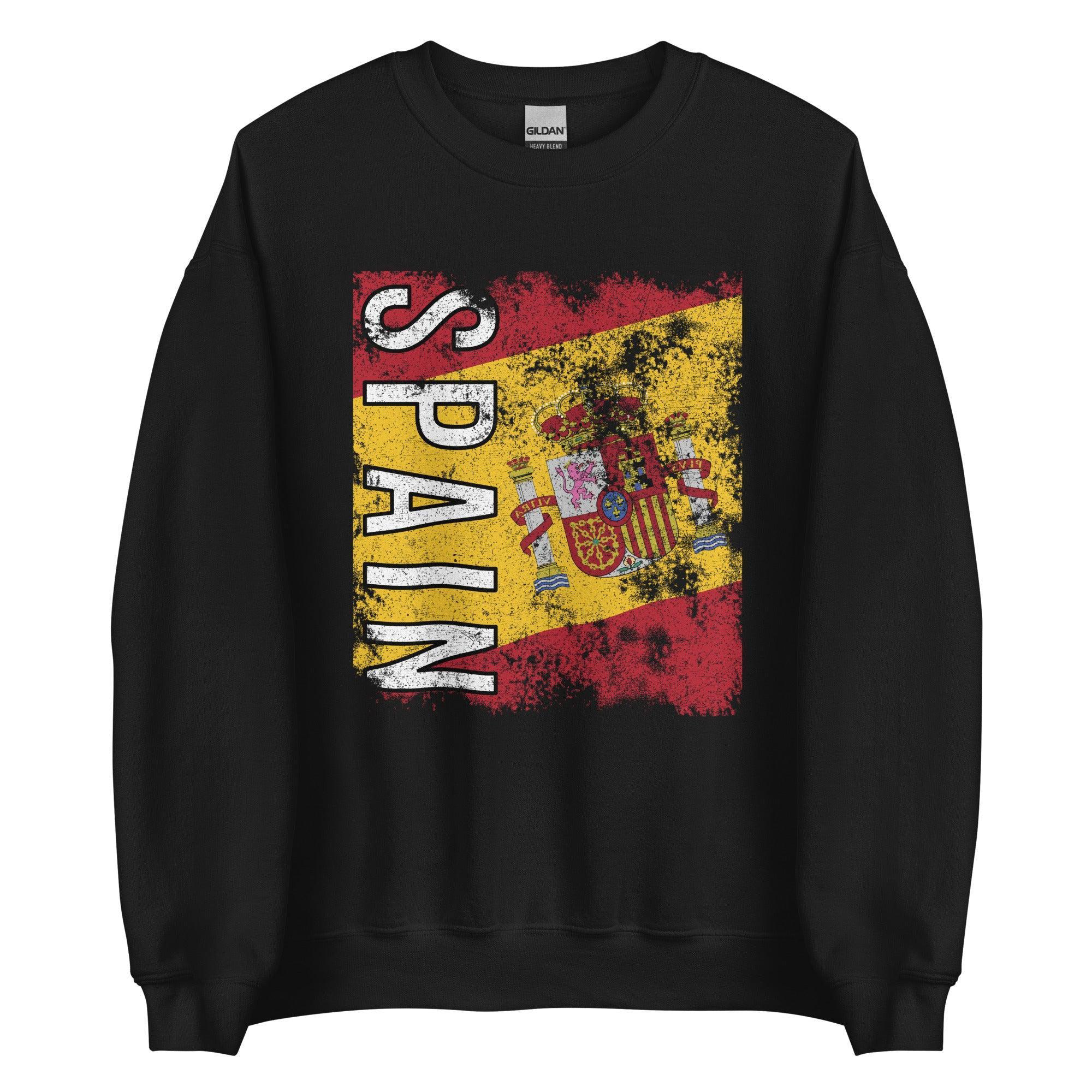 Spain Flag - Distressed Flag Sweatshirt