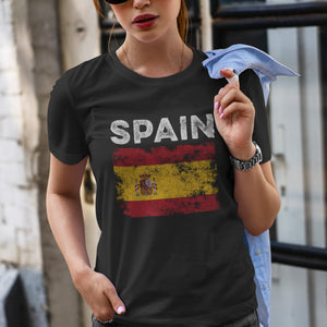 Spain Flag Distressed - Spanish Flag T-Shirt