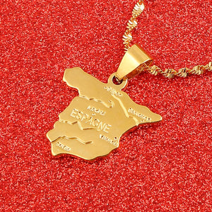 Spain Map Necklace