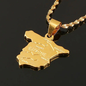 Spain Map Necklace