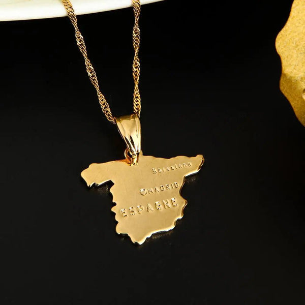 Spain Map Necklace