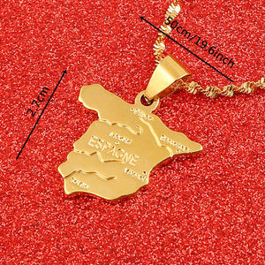 Spain Map Necklace