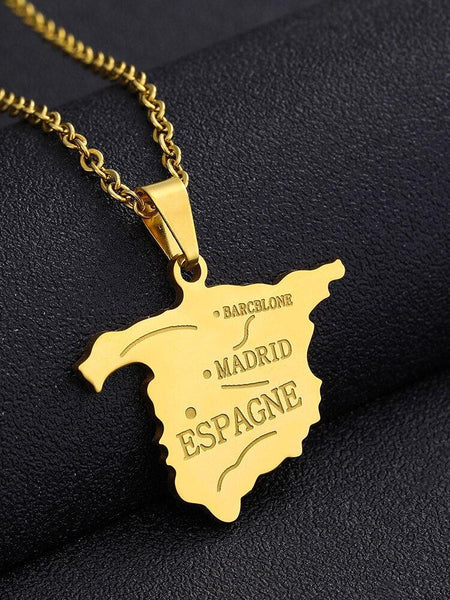 Spain Map Necklace