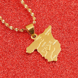 Spain Map Necklace