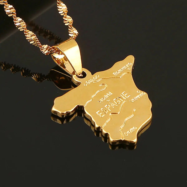 Spain Map Necklace