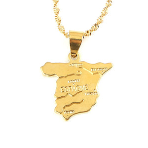 Spain Map Necklace