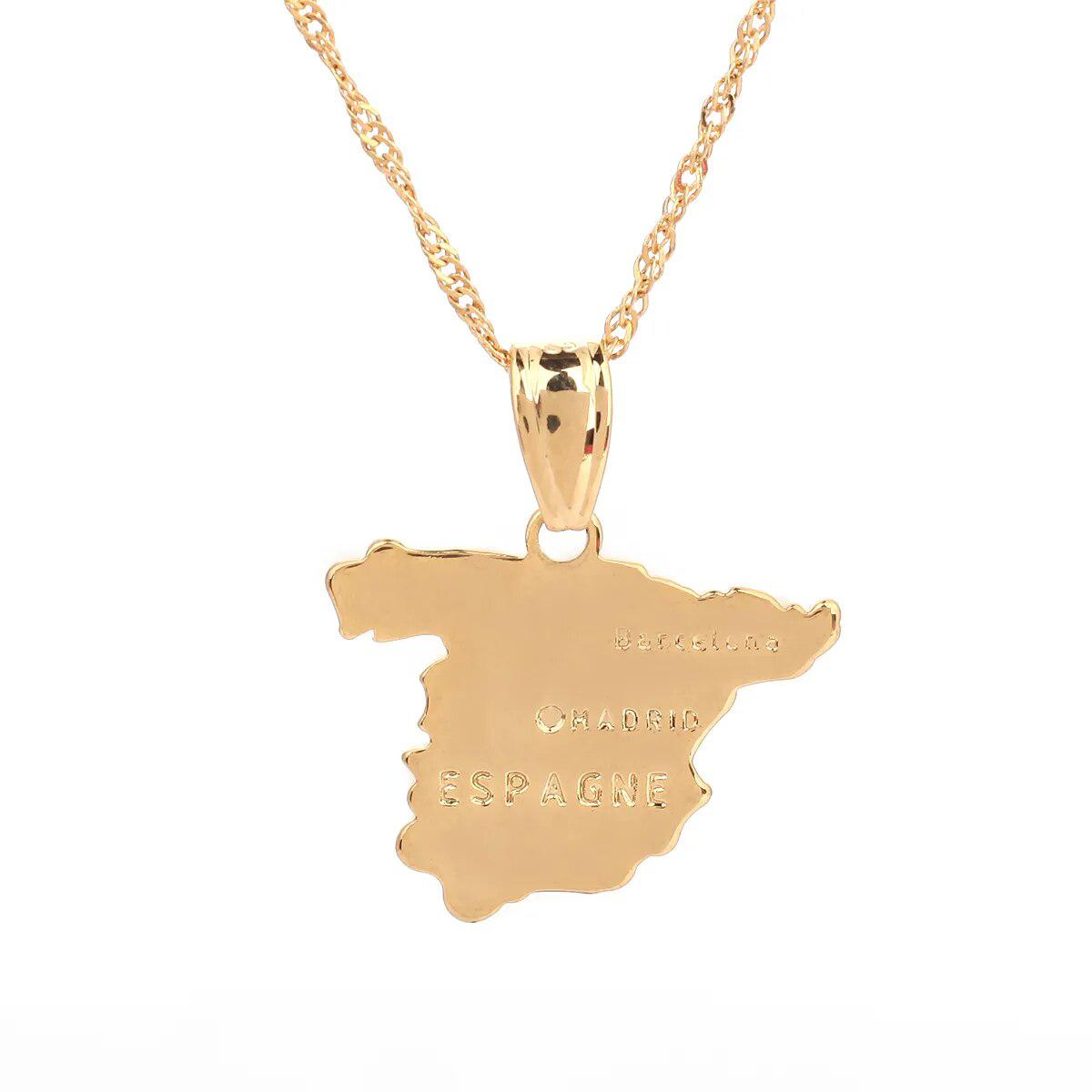 Spain Map Necklace