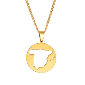 Spain Map Necklace