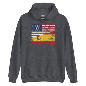 Spain USA Flag Hoodie