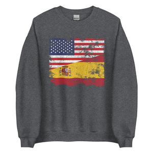 Spain USA Flag Sweatshirt