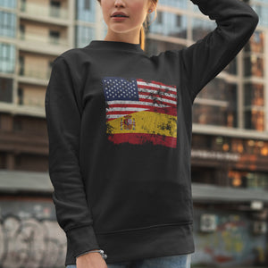 Spain USA Flag Sweatshirt