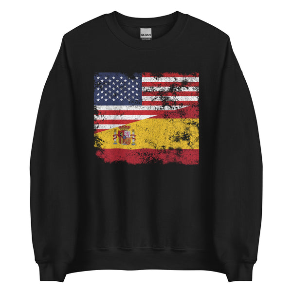 Spain USA Flag Sweatshirt