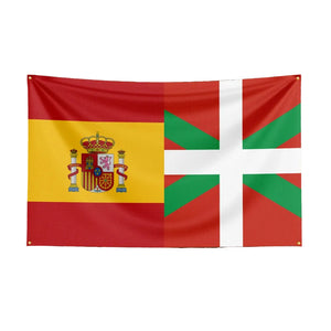 Spain and Basque Country Flag - 90x150cm(3x5ft) - 60x90cm(2x3ft)