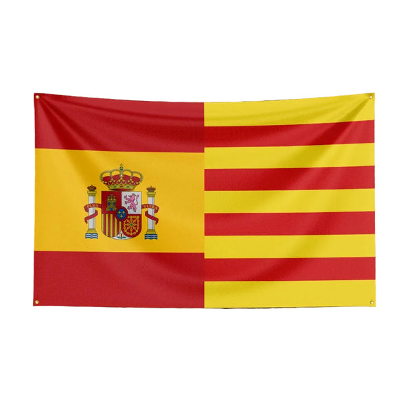 Spain and Catalonia Flag - 90x150cm(3x5ft) - 60x90cm(2x3ft)