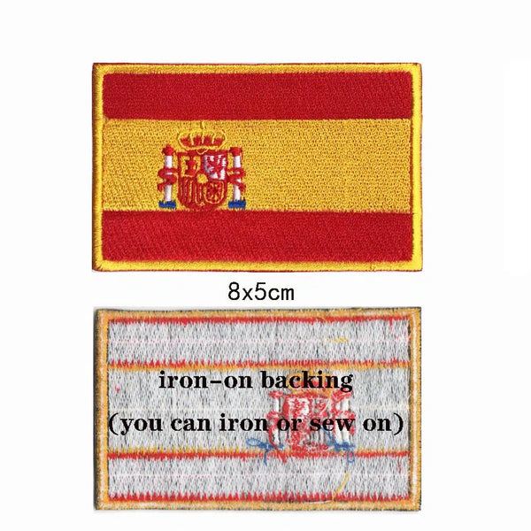 Spanish Flag Patch Collection - Iron On/Hook & Loop Patch