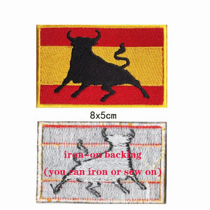 Spanish Flag Patch Collection - Iron On/Hook & Loop Patch