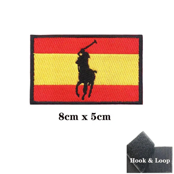 Spanish Flag Patch Collection - Iron On/Hook & Loop Patch
