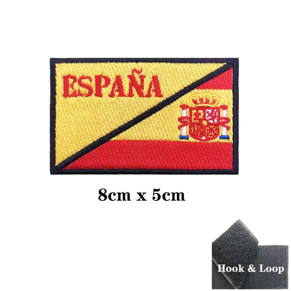 Spanish Flag Patch Collection - Iron On/Hook & Loop Patch