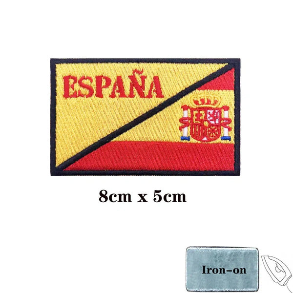 Spanish Flag Patch Collection - Iron On/Hook & Loop Patch