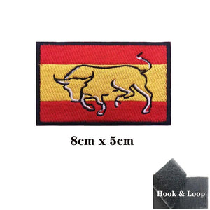 Spanish Flag Patch Collection - Iron On/Hook & Loop Patch