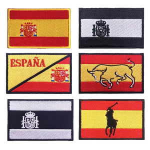 Spanish Flag Patch Collection - Iron On/Hook & Loop Patch