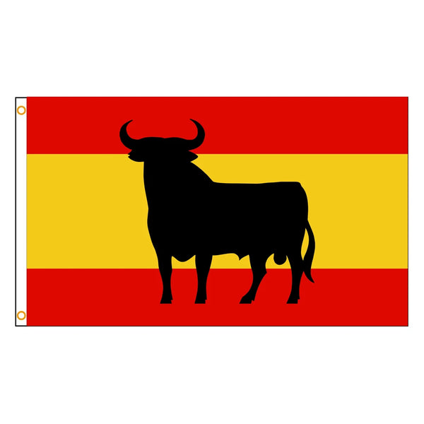Spanish Osborne Bull Flag - 90x150cm(3x5ft) - 60x90cm(2x3ft)