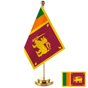 Sri Lanka Desk Flag - Small Office Table Flag