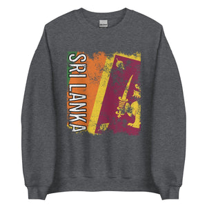 Sri Lanka Flag - Distressed Flag Sweatshirt