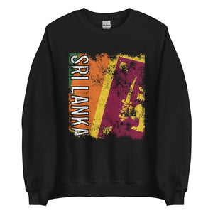 Sri Lanka Flag - Distressed Flag Sweatshirt