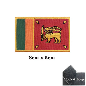 Sri Lanka Flag Patch - Iron On/Hook & Loop Patch