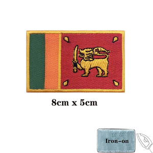 Sri Lanka Flag Patch - Iron On/Hook & Loop Patch