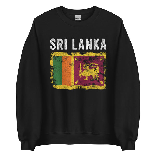 Sri Lanka Flag Vintage - Sri Lankan Flag Sweatshirt