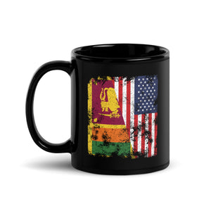 Sri Lanka USA Flag - Half American Mug