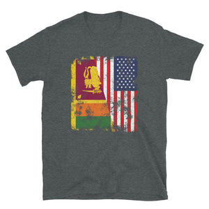 Sri Lanka USA Flag - Half American T-Shirt