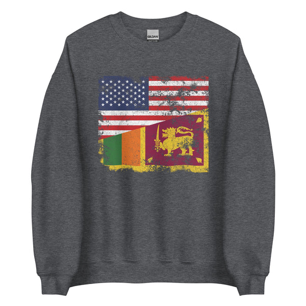 Sri Lanka USA Flag Sweatshirt