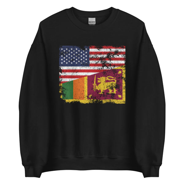 Sri Lanka USA Flag Sweatshirt