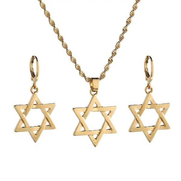 Star of David Necklace & Earrings