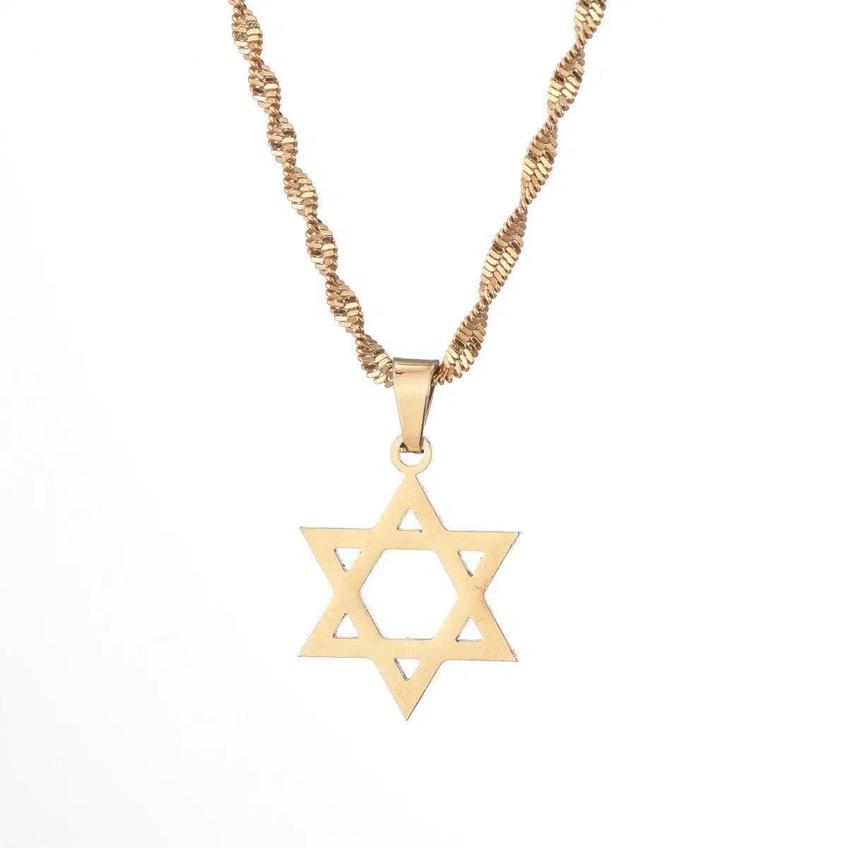 Star of David Pendant Necklace & Earrings