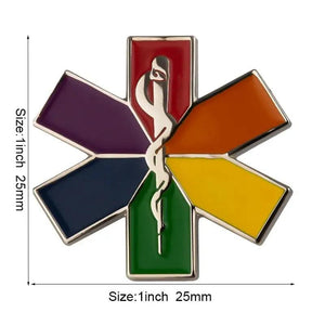 Star of Life Medical Lapel Pin Collection - Enamel Pin Flag