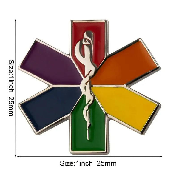 Star of Life Medical Lapel Pin Collection - Enamel Pin Flag
